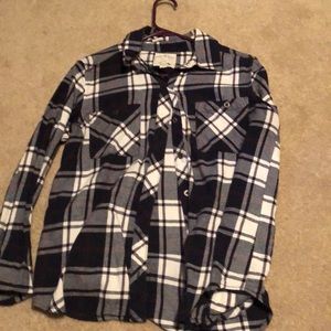 Navy grey white flannel